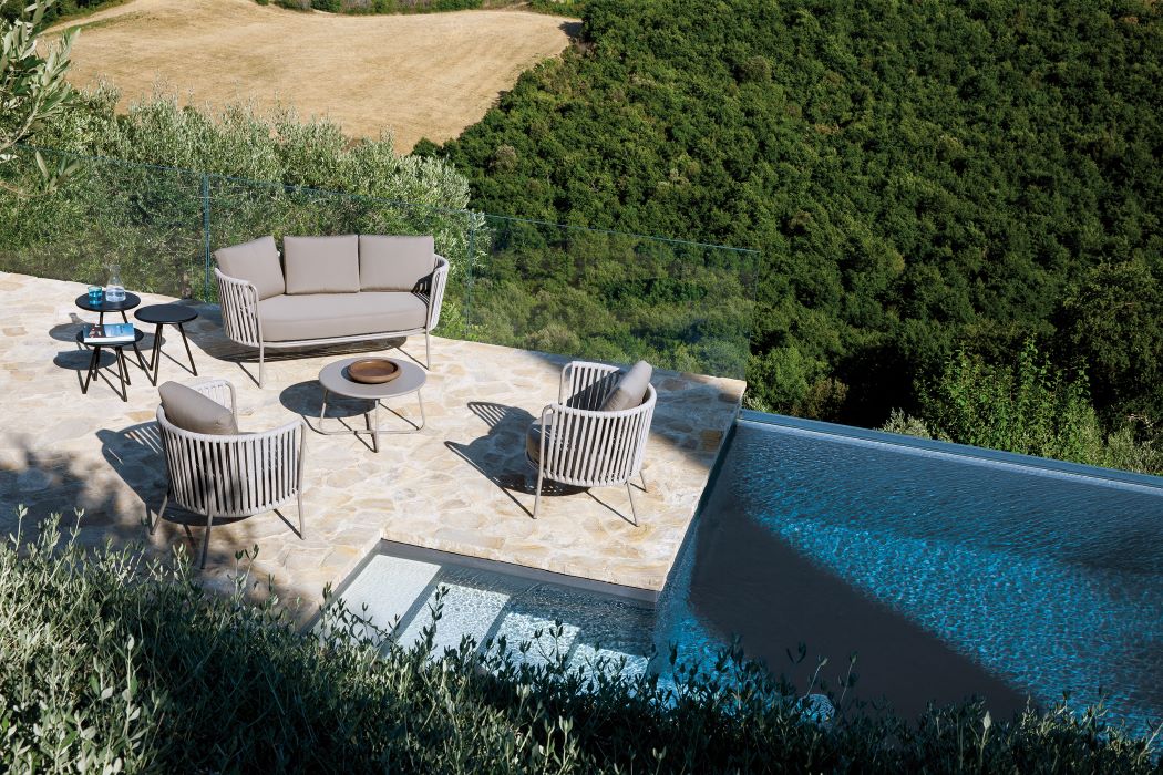 vermobil lounge sessel daisy rope am Pool