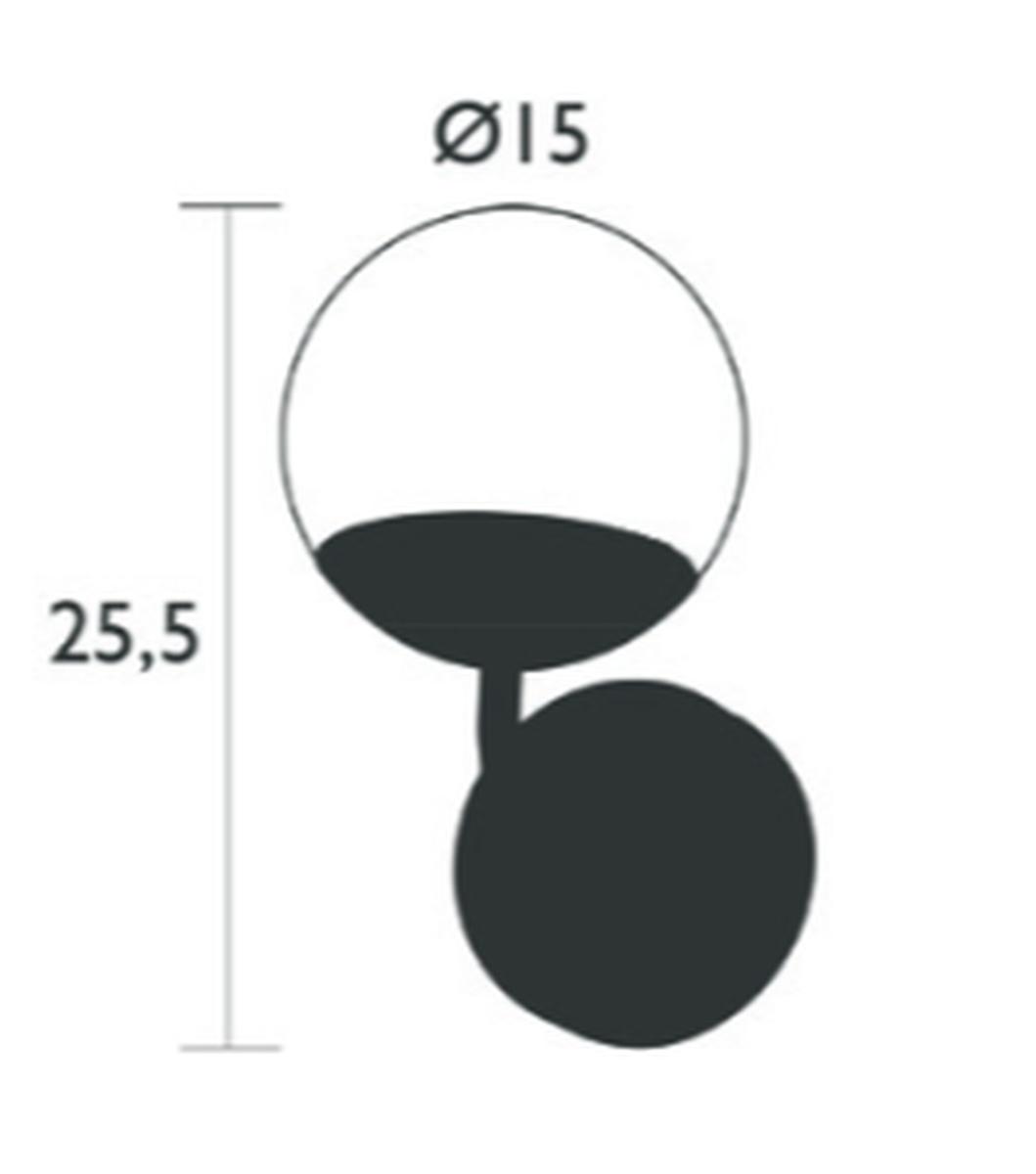 fermob mooon wandleuchte glas Ø15 cm maße