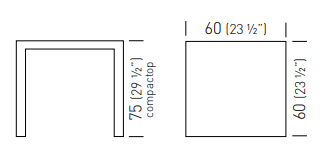 gaber claro slim restauranttisch maße