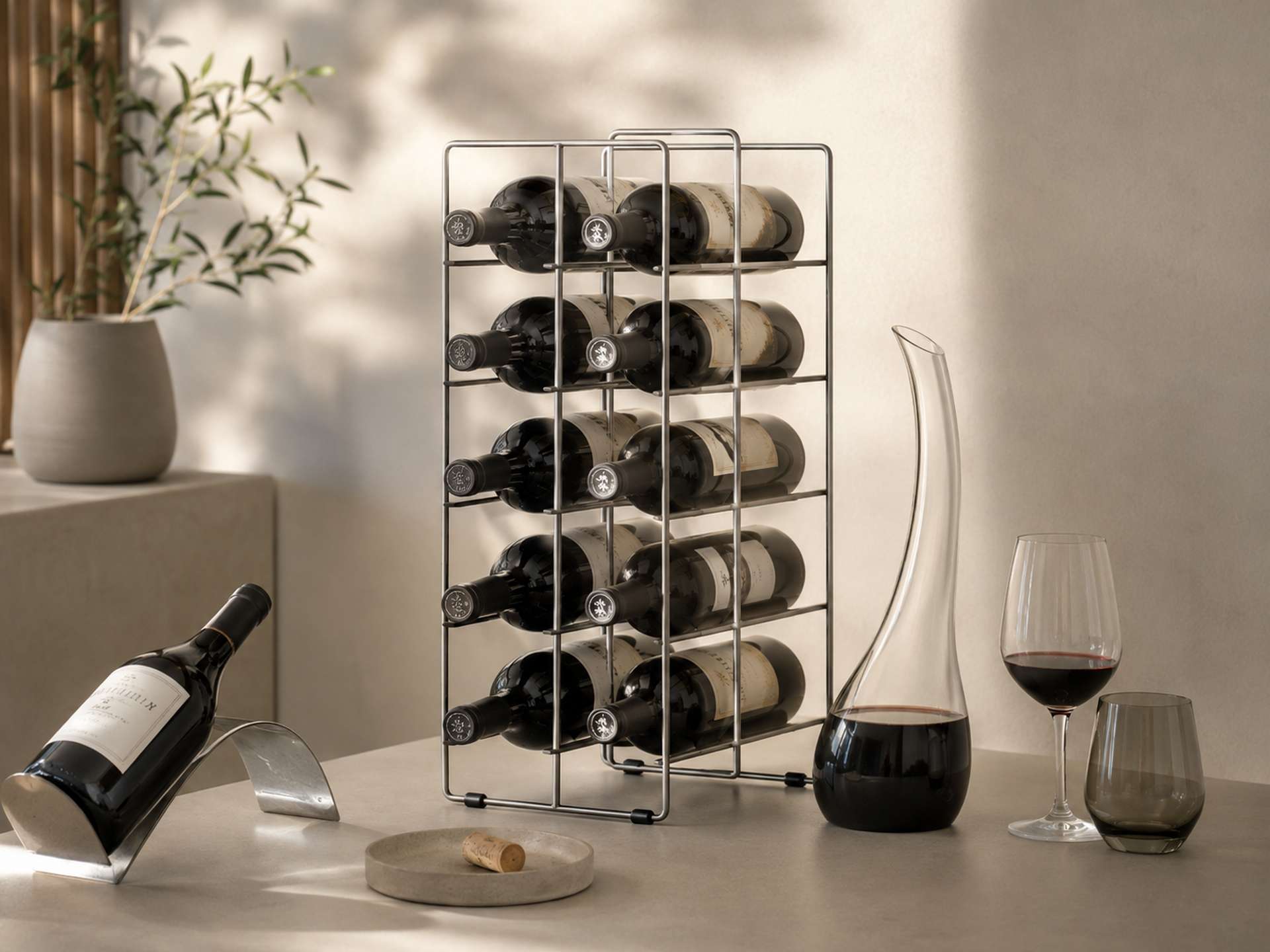 Weinregale und Flaschenkörbe entdecken Design-Weinregal und Flaschenkorb für die stilvolle Aufbewahrung von Flaschen