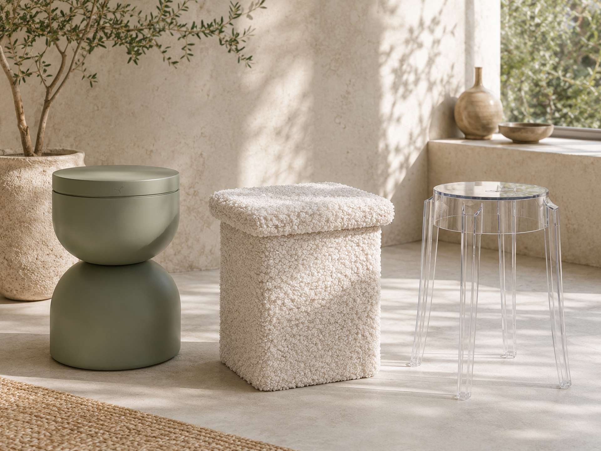 Ausgefallene Sitzhocker, Polsterhocker, Poufs und Sitzwürfel