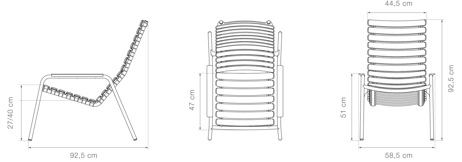 houe reclips outdoor loungestuhl maße