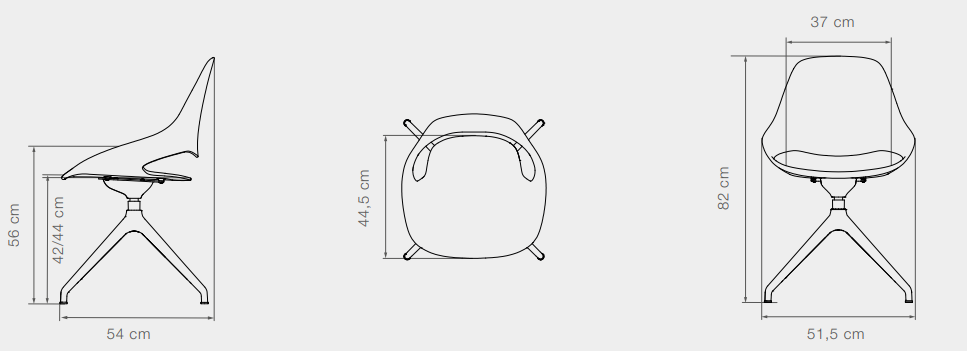 houe schreibtischstuhl falk aluminium schwarz maße