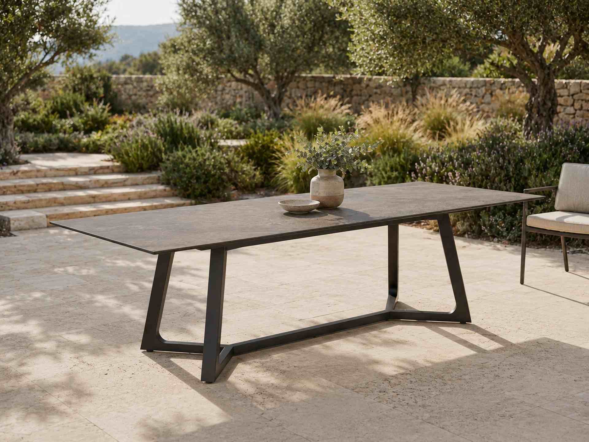 Gartentische entdecken Gartentisch auf einer stilvoll eingerichteten Terrasse