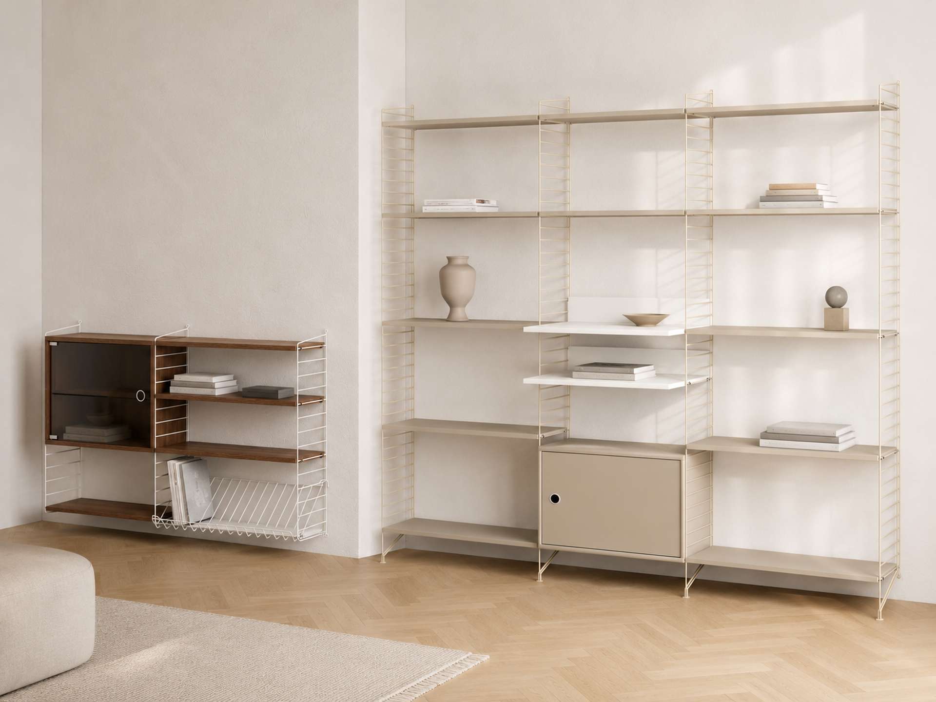Design Regalsysteme für individuell planbaren Stauraum