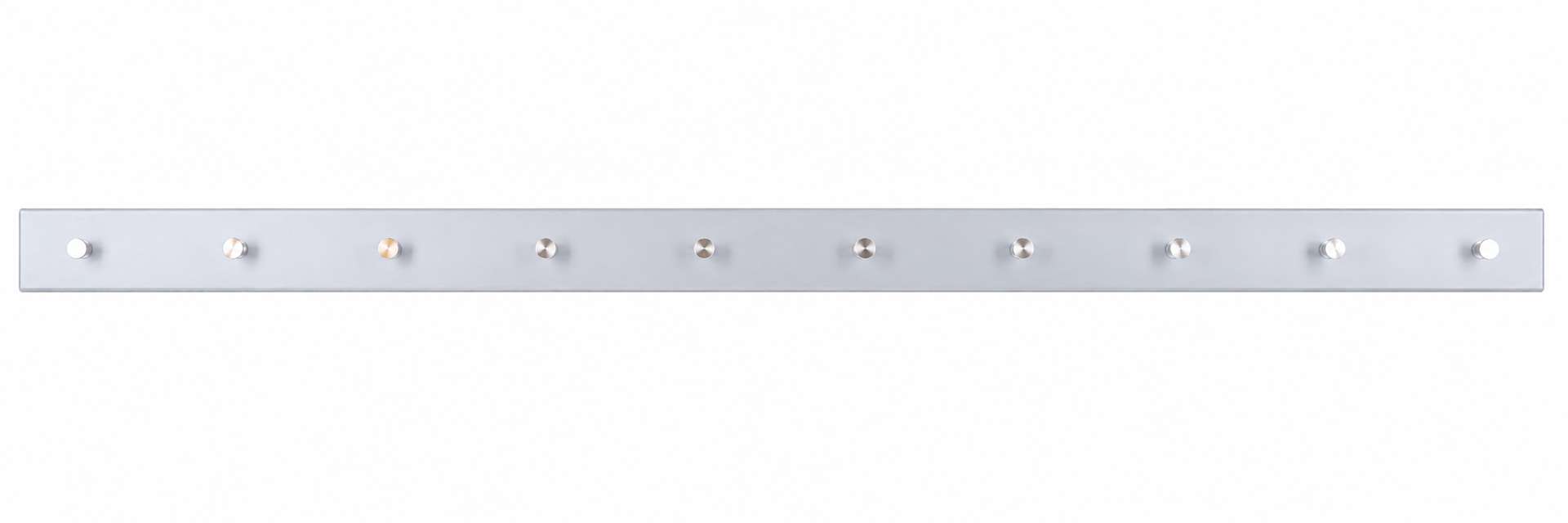 Garderobenleiste STRAIGHT lunasilber, 10 Haken
