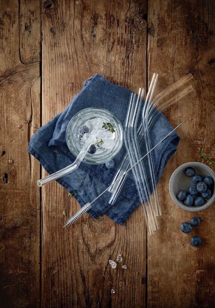 Baric Borosilikat-Trinkhalme – Edles 6er-Set aus Glas, 22 cm, wiederverwendbar Baric Borosilikat-Trinkhalme – Edles 6er-Set aus Glas, 22 cm, wiederverwendbar