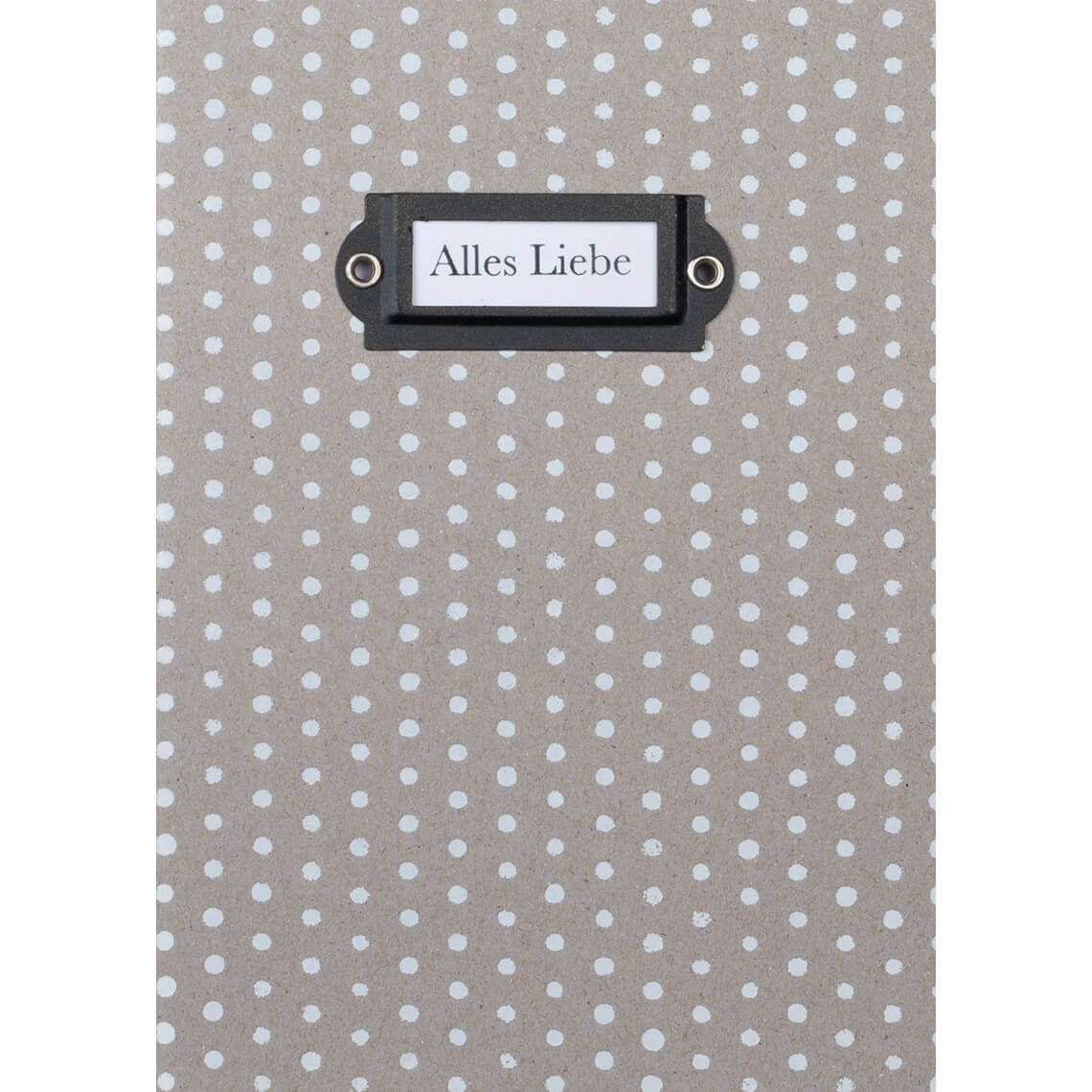 Glückwunschkarte "Alles Liebe" – Etikettenkarte modern in Greige/Silber Glückwunschkarte "Alles Liebe" – Etikettenkarte modern in Greige/Silber