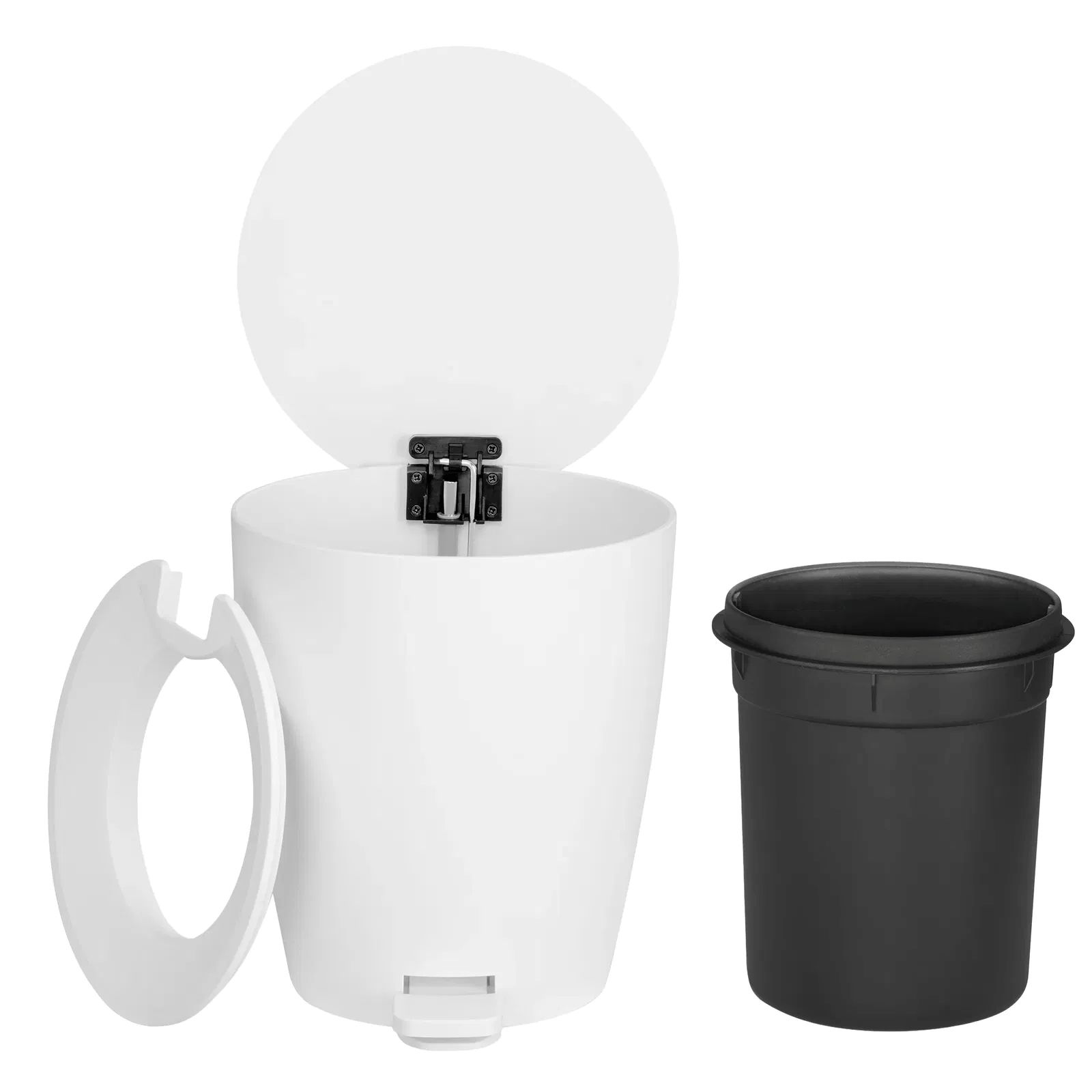 AVA stilvoller Treteimer 3L – mit verdecktem Beutel Weiß