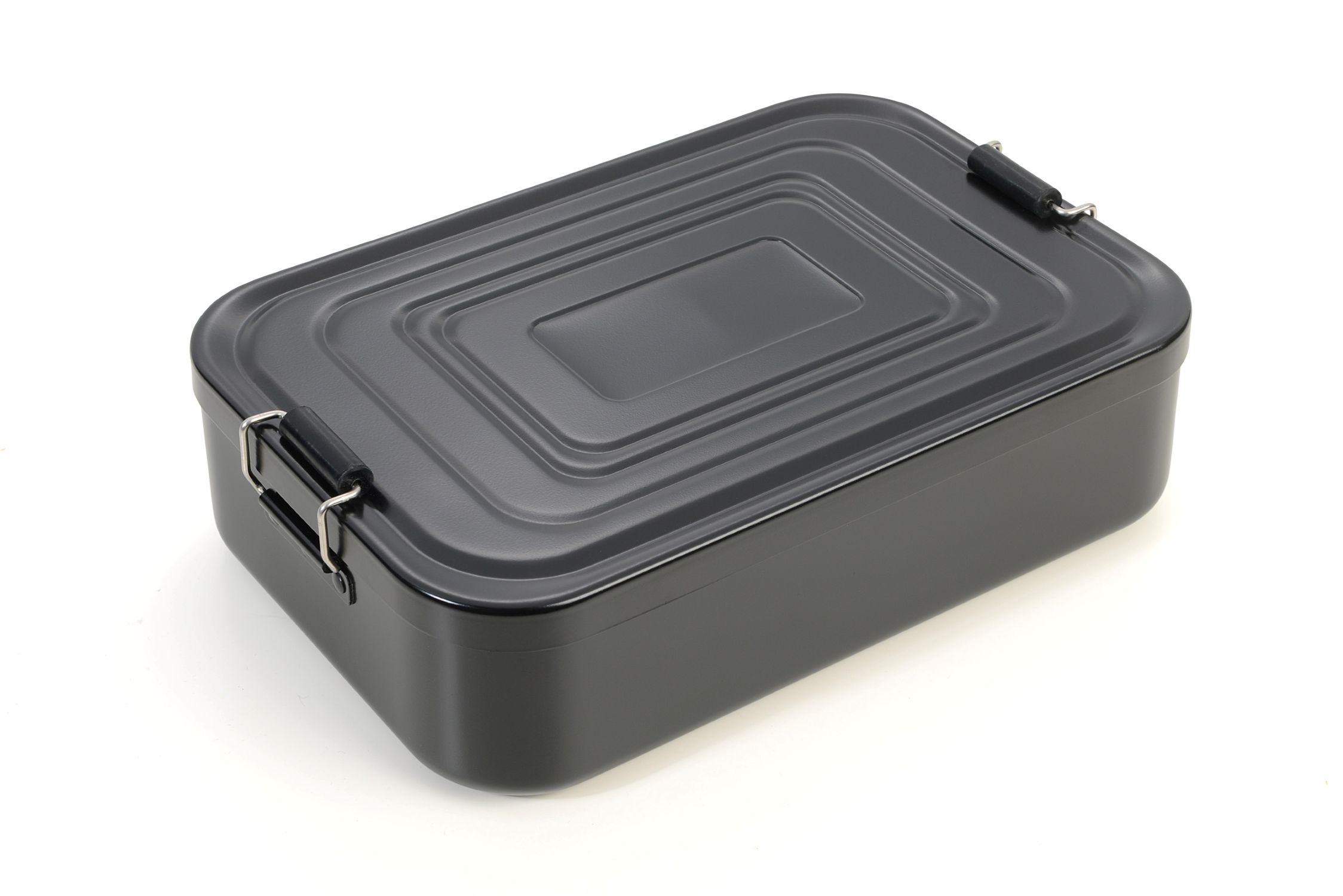Lunch-Box Aluminium mit Bügelverschluss - Black Box vielseitig einsetzbar XL 23.6 cm Lunch-Box Aluminium mit Bügelverschluss - Black Box vielseitig einsetzbar XL 23.6 cm