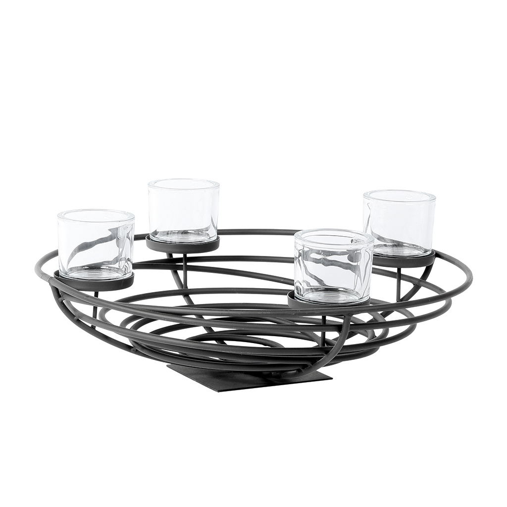 Adventsschale Metall Paula