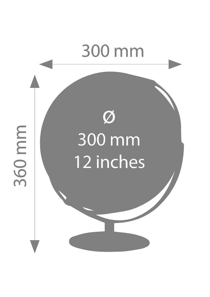 LED-Leuchtglobus 30 cm „ Juri City Light Flex“ – Dimmbar, drehbar & kabellos grün/blau Relief-Tischglobus „Weltblick 30“ – Globus Deutsch schwarz/silber