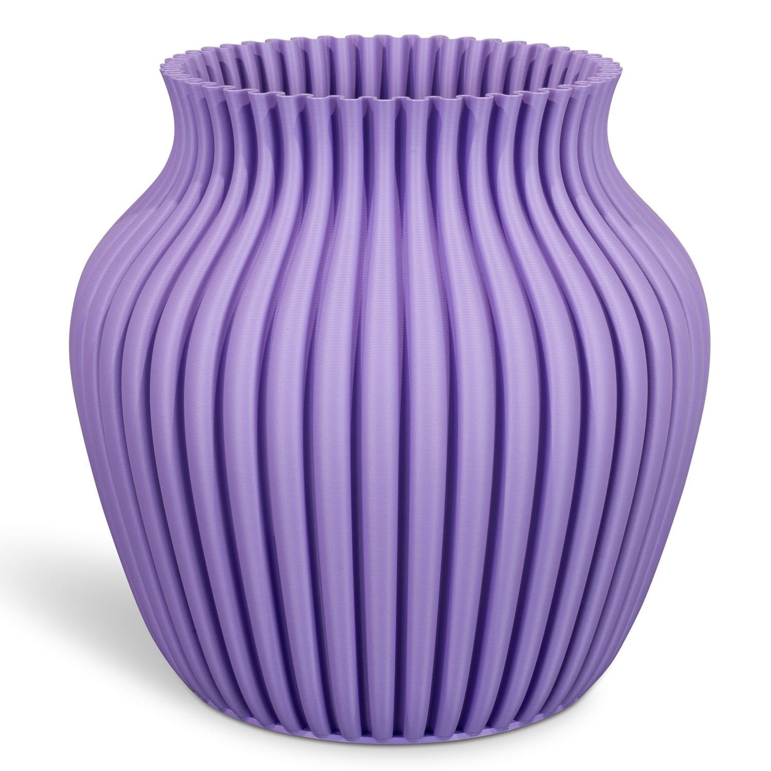 Speaking matte Vase 3D Curve aus Kunststoff purpel
