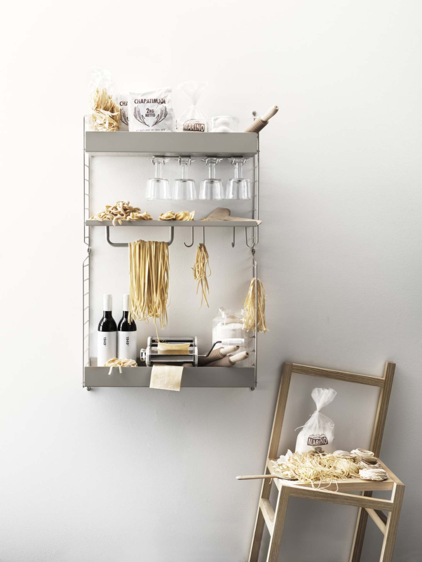 String System Stange für Metallboden String System Stange für Metallboden Dunkelgrau 72/8/1