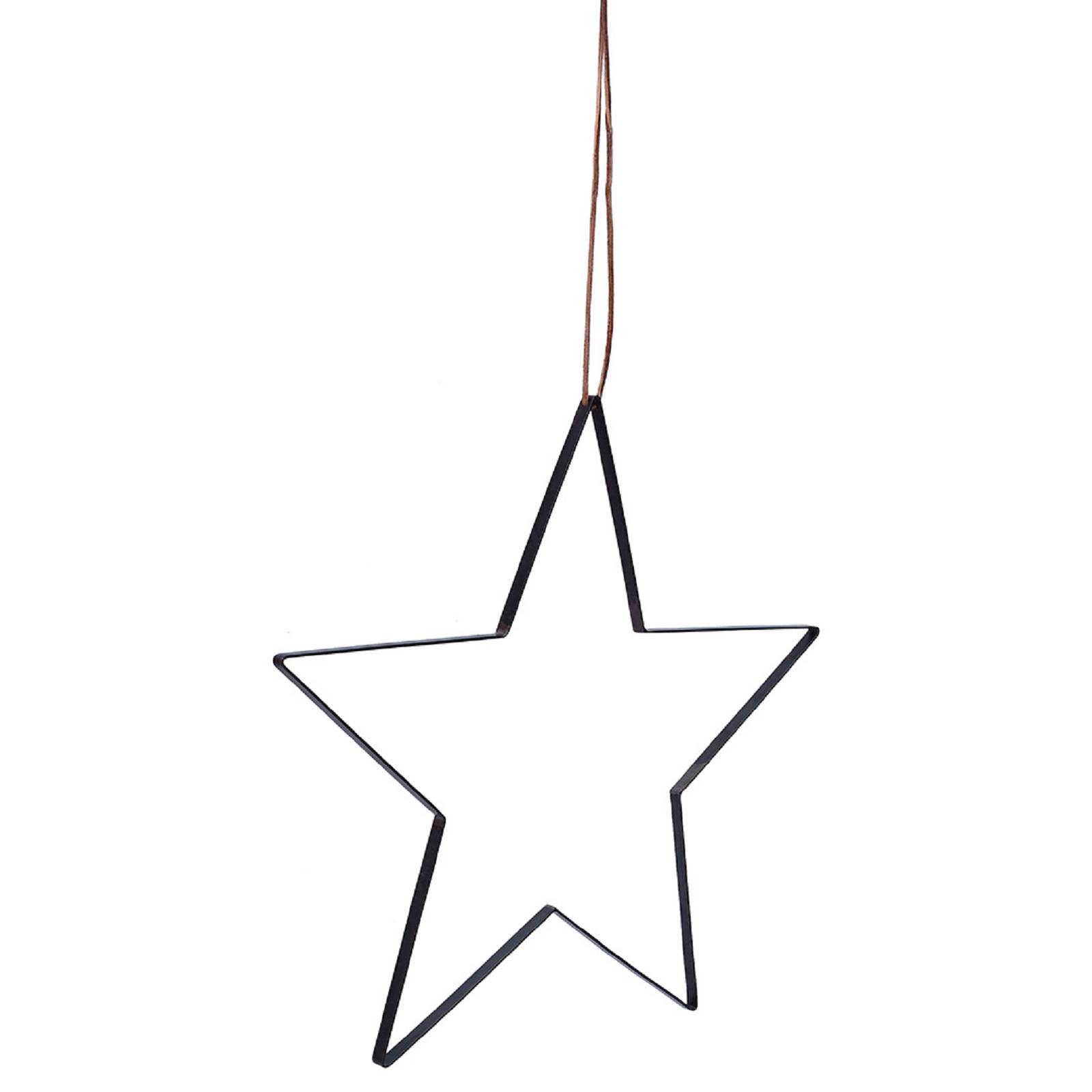 Stern mit Lederschnur, Eisen Ø 52 cm