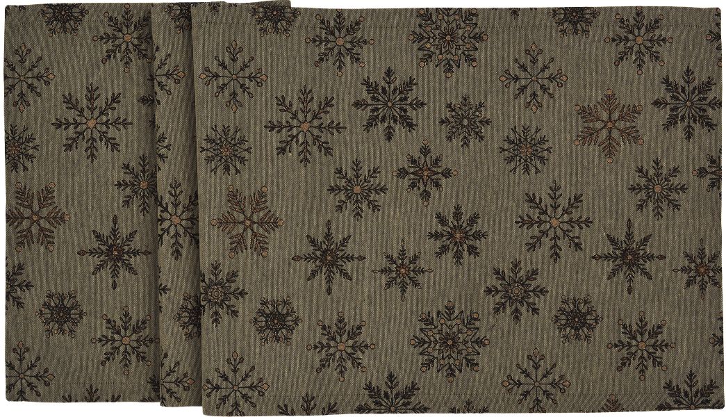 Tischläufer CRISTALLO BUIO 50 × 140 cm – Winterliches Schneeflocken-Design Tischläufer CRISTALLO BUIO 50 × 140 cm – Winterliches Schneeflocken-Design