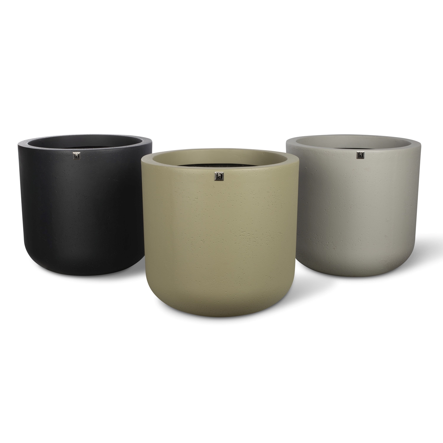 Corum Pflanzgefäß, Ø 39 cm, Höhe 37 cm, concrete olivgrau