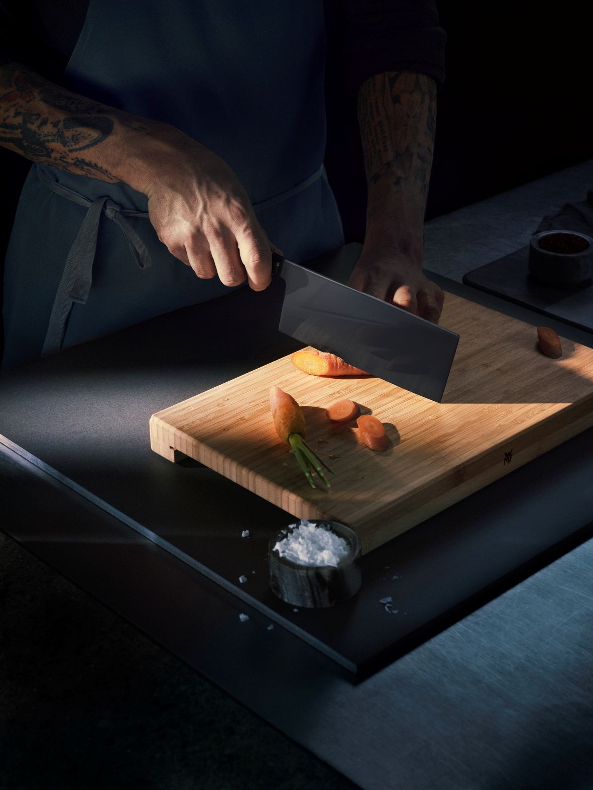 Ultimate Black Chinesisches Kochmesser 18,5 cm mit Diamond Cut Ultimate Black Chinesisches Kochmesser 18,5 cm mit Diamond Cut