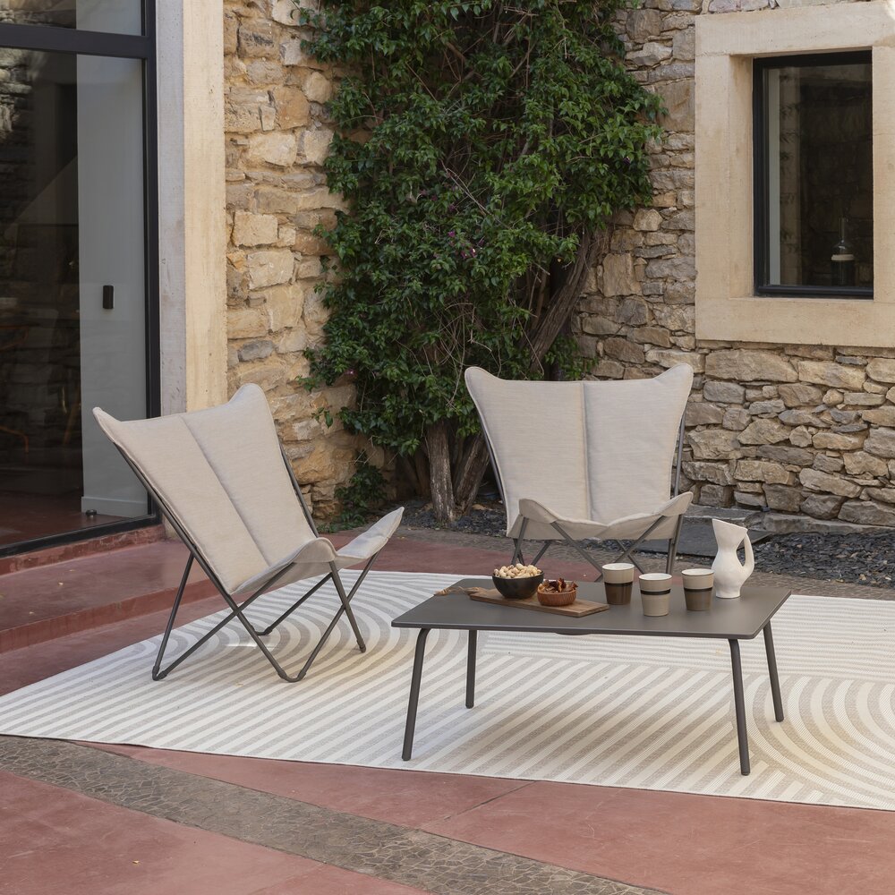 Outdoor Stuhl Sphinx Hedona Onyx / Gestell Titane Outdoor Stuhl Sphinx Hedona Onyx / Gestell Titane