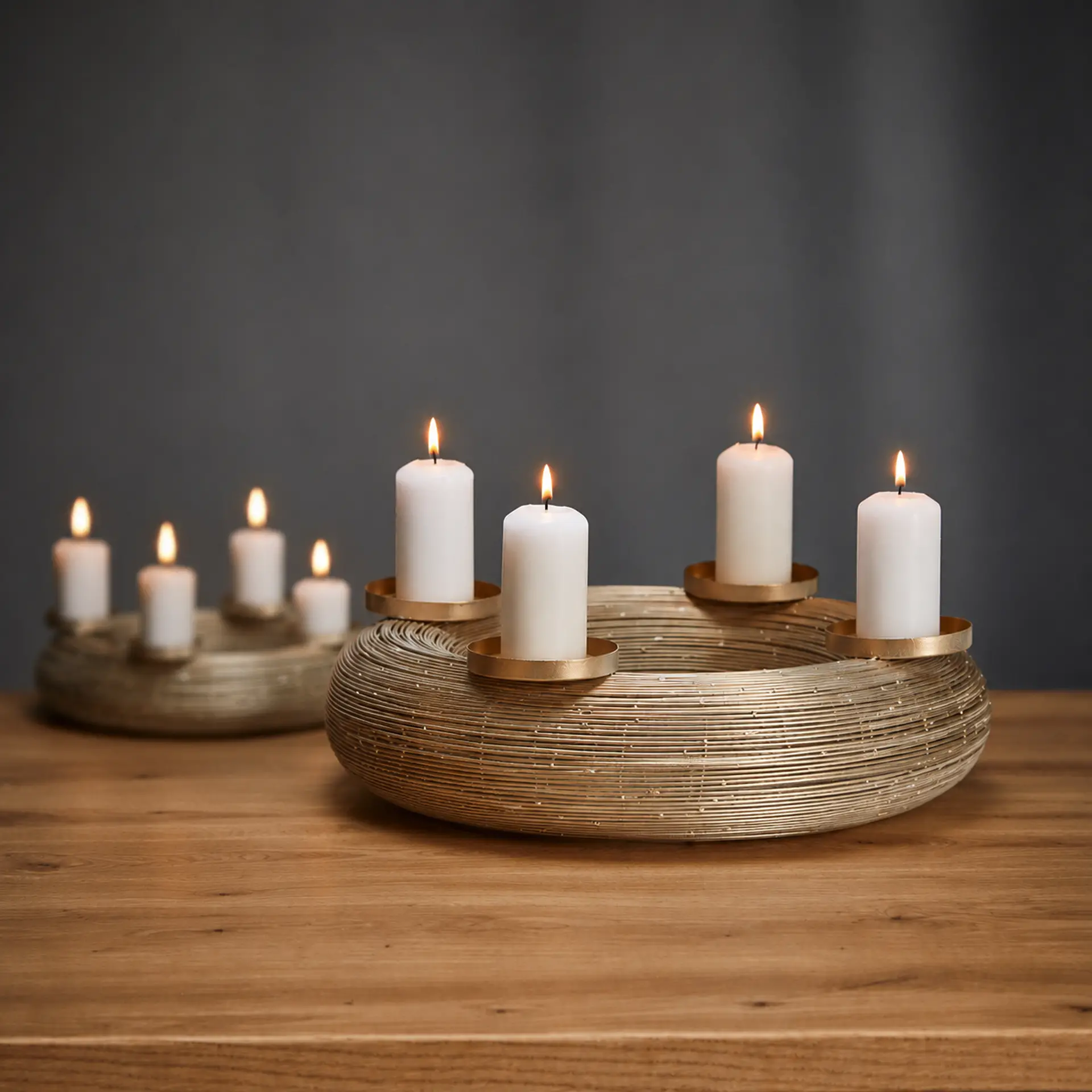 GRACIA edler Adventskranz Gold Ø 40 cm
