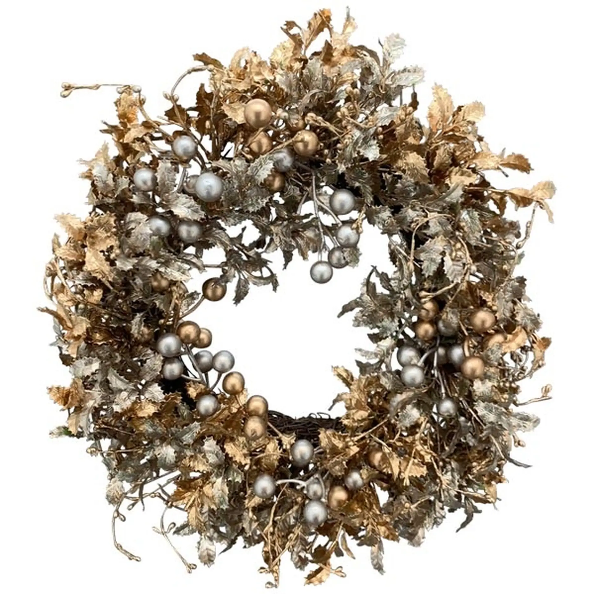 Aride Weihnachtskranz gold aus Kunststoff 46x46 cm
