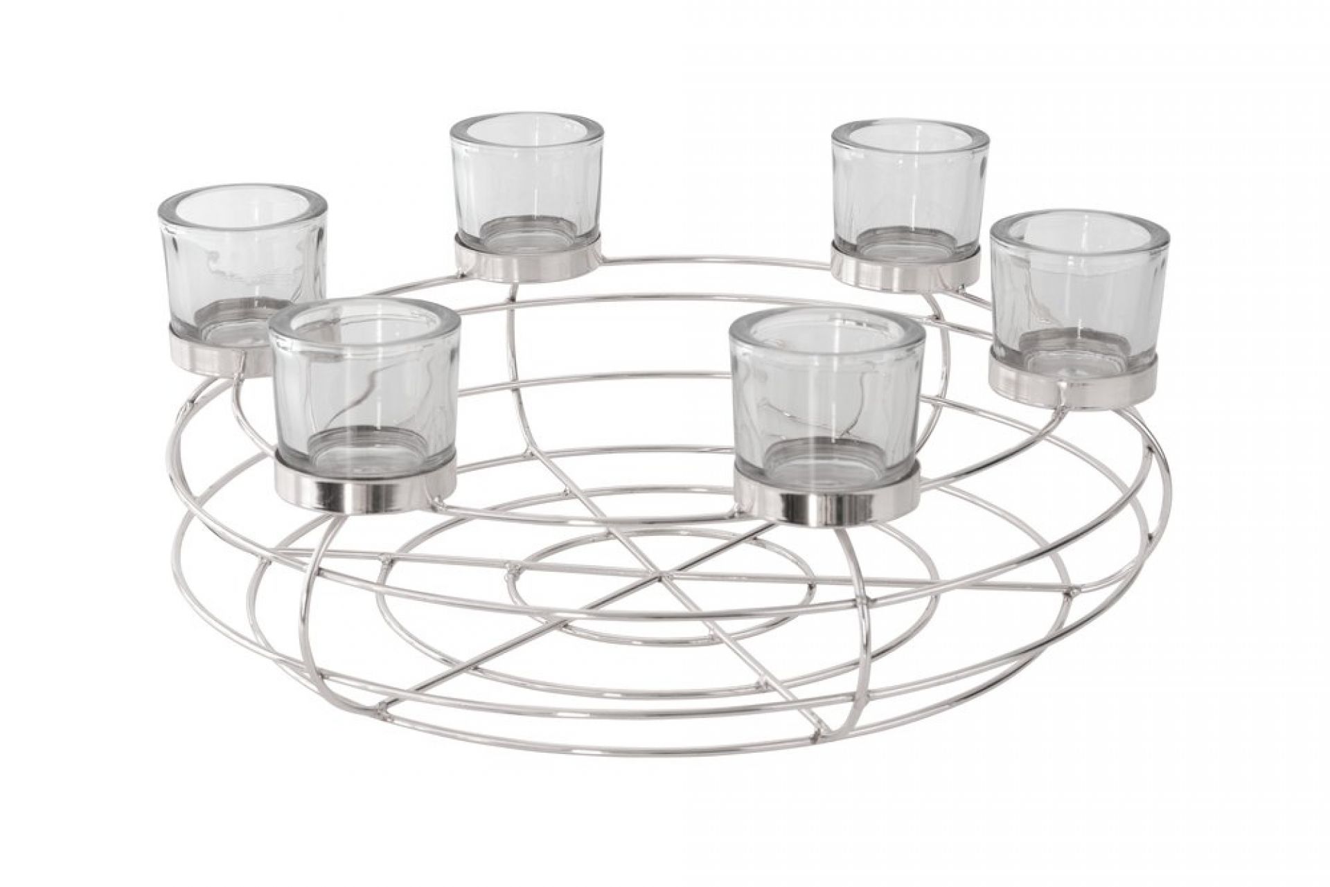 FIN - Kerzenhalter mit Schale silber FIN - Kerzenhalter mit Schale silber