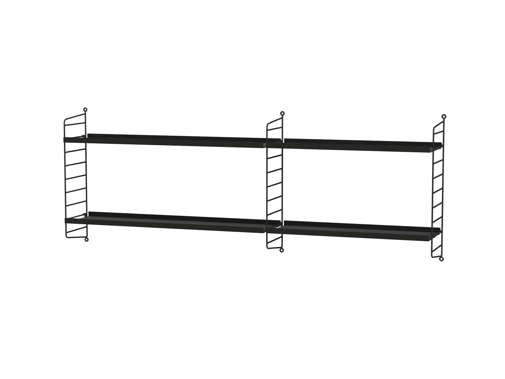Offenes Wandregal Metall Schwarz Offenes Wandregal Metall Schwarz