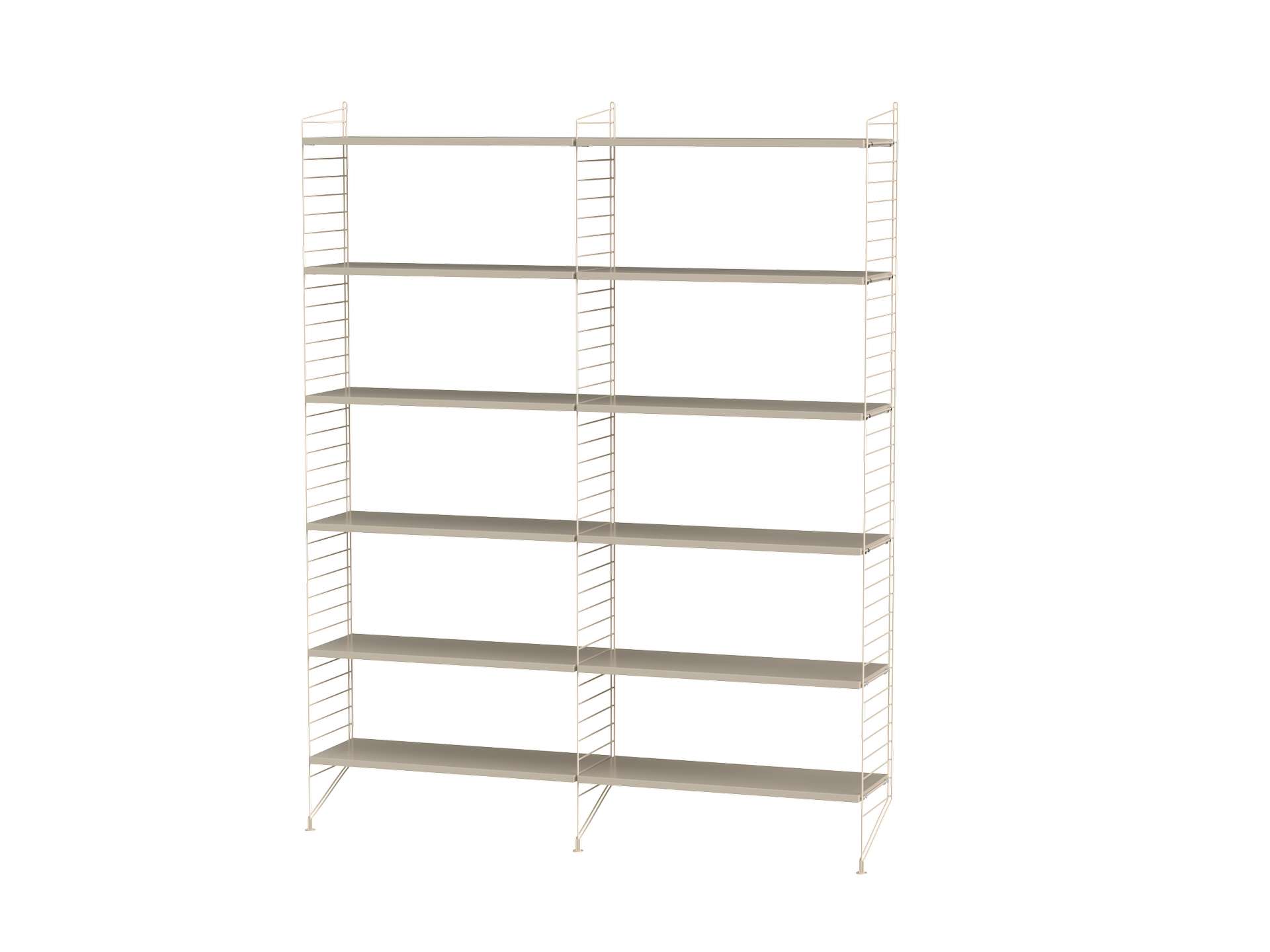 Bücherregal minimalistisch Beige Beige