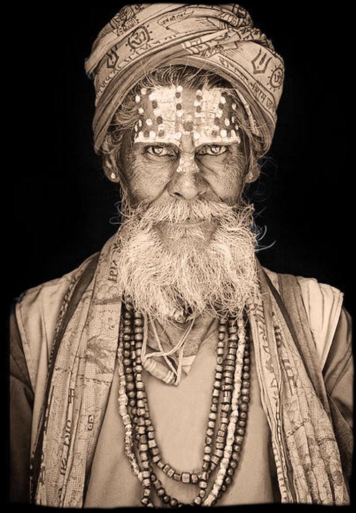 Gobelinbild - Chitran Omkaranatha - Sepia