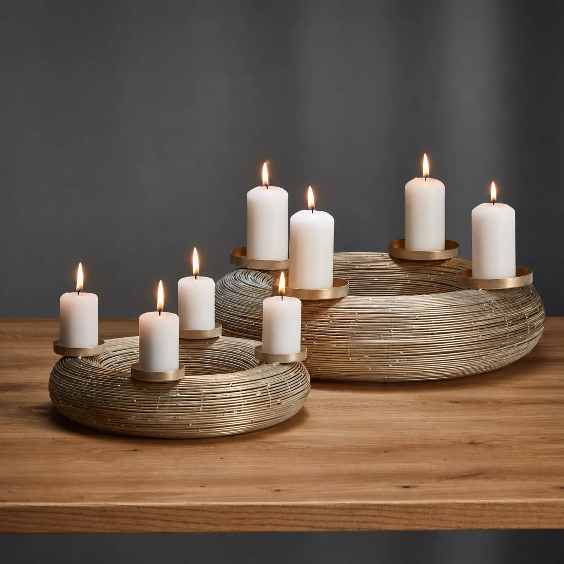 GRACIA edler Adventskranz Gold Ø 26 cm