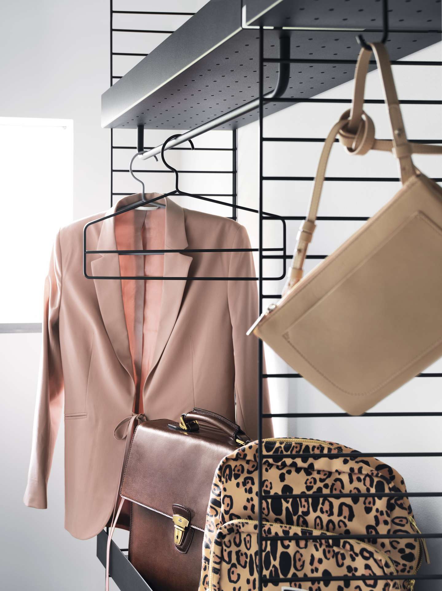 String System Kleiderbügel Dunkelgrau 4er Set