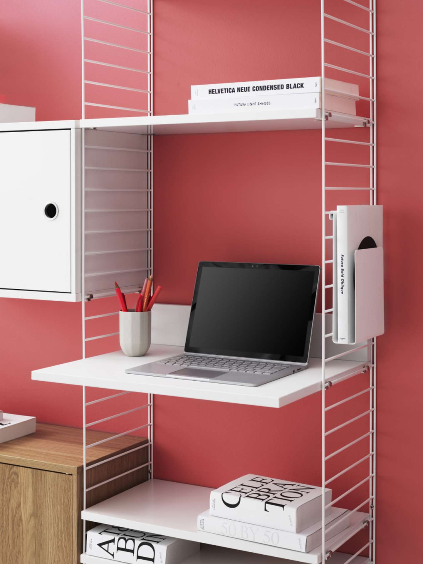 String System Medienablage Weiß String System Medienablage