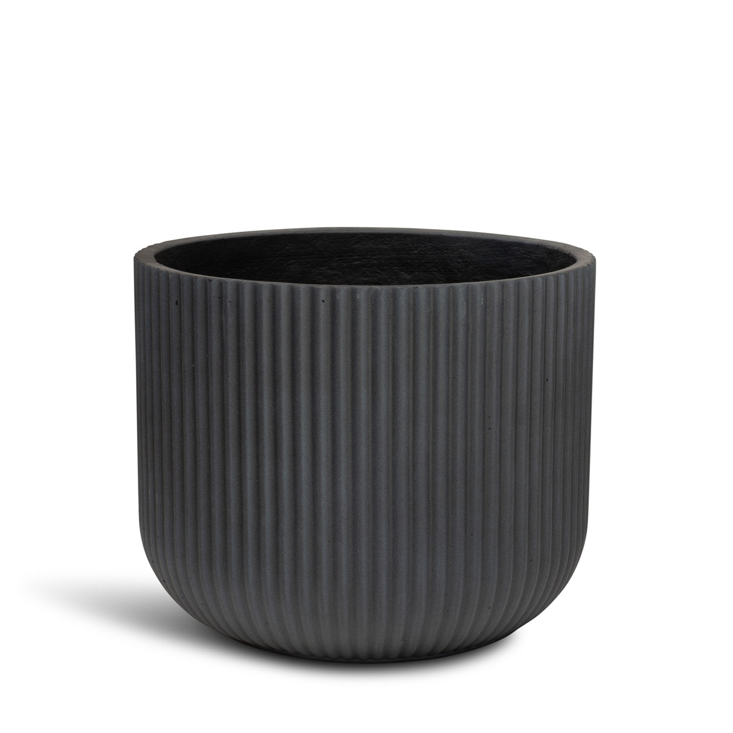 Linea Betontopf mit geriffelter Oberfläche Ø 37 cm, Höhe 30 cm anthrazit Linea Betontopf mit geriffelter Oberfläche Ø 37 cm, Höhe 30 cm anthrazit