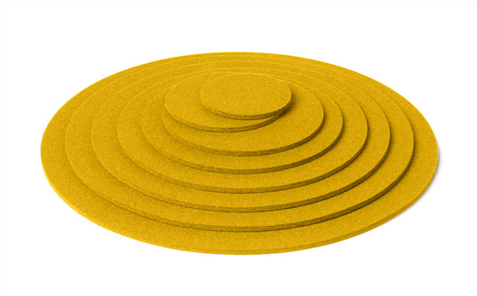 Filz - Antirutsch Untersetzer rund Ø 25 cm macadamia 86 Untersetzer rund aus Filz Ø 9cm maingrün 30