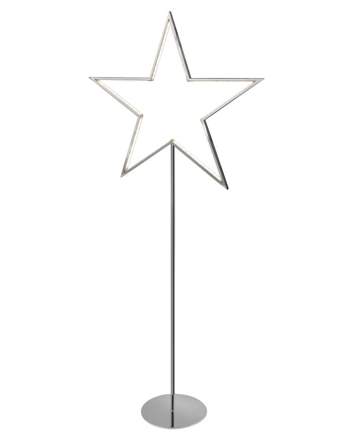 Stehleuchte LUCY Ø 33 cm H. 100 cm chrom Stehleuchte LUCY Ø 33 cm H. 100 cm chrom
