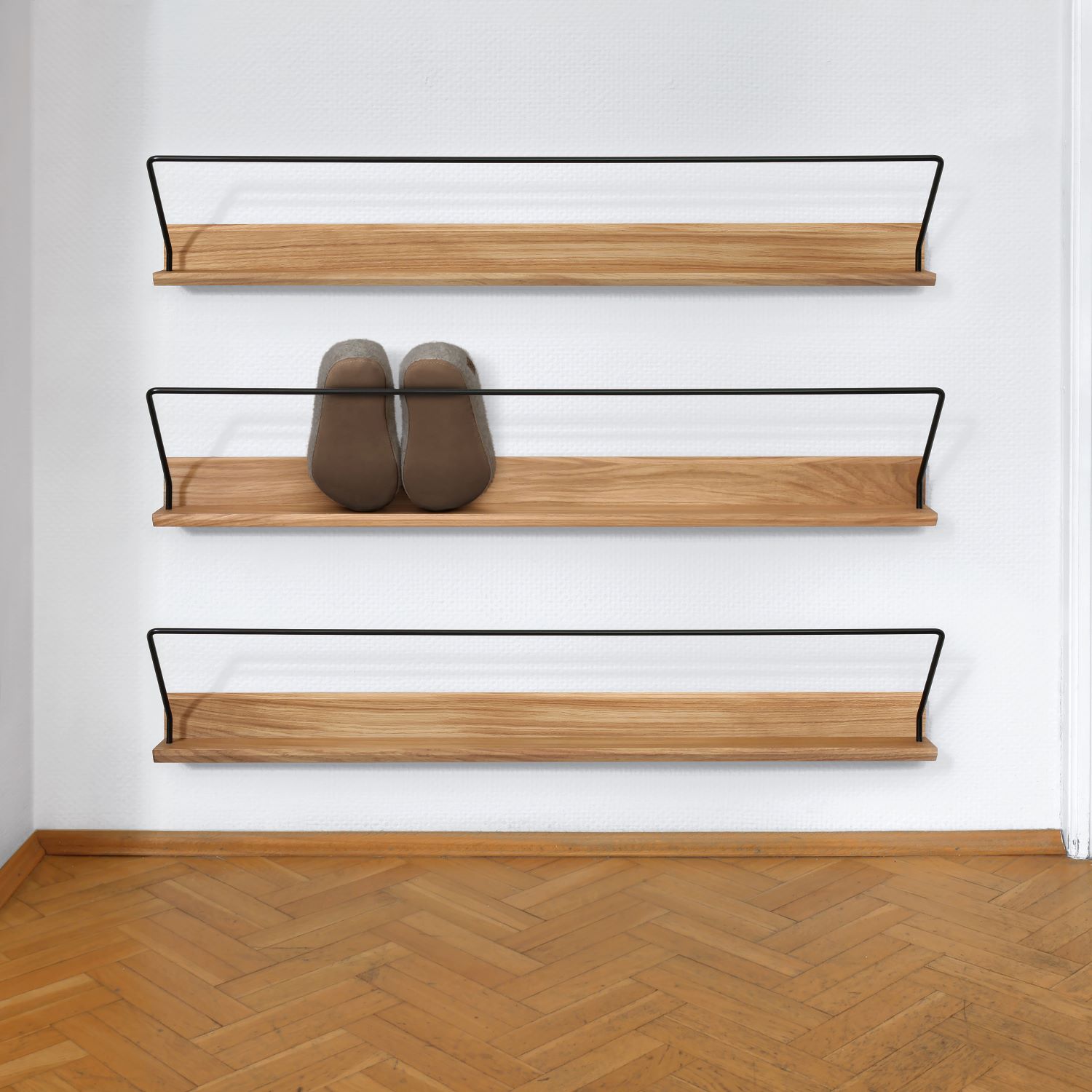 Hänge-Schuhregal Take 5 - edles Eichenholz Hänge-Schuhregal Take 5 - edles Eichenholz