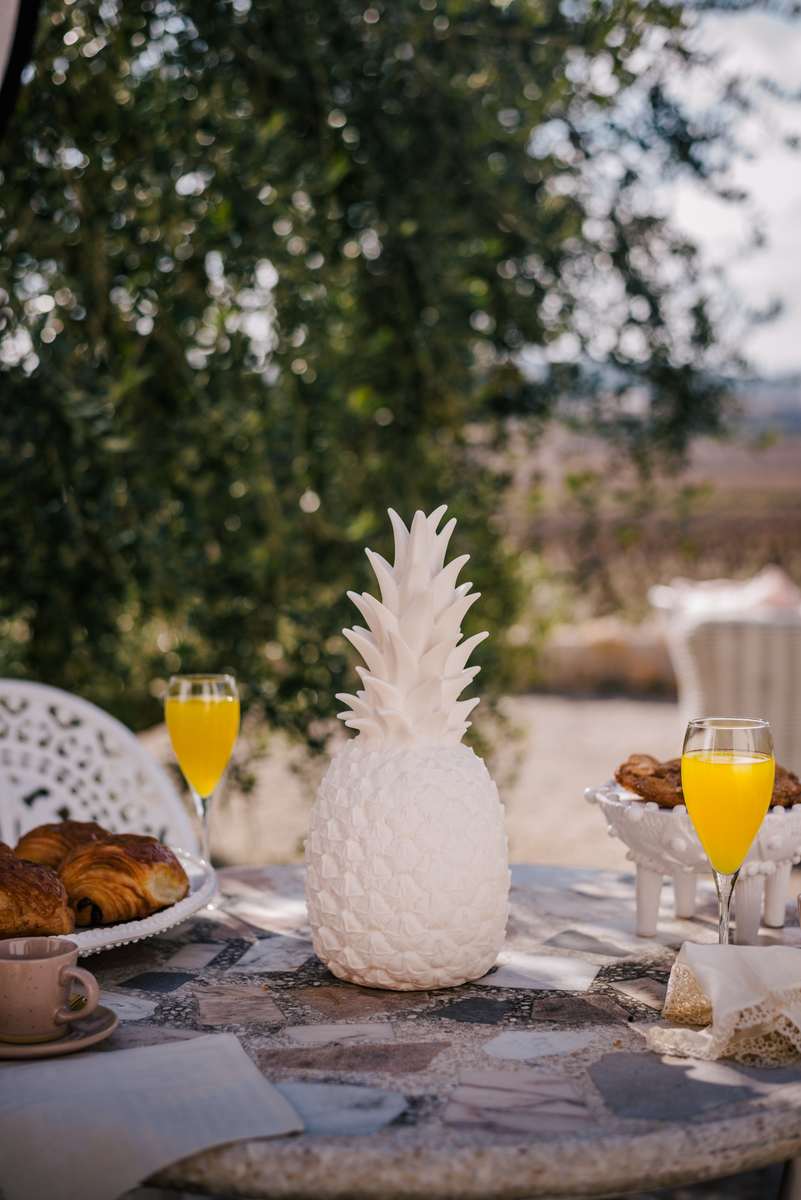 Pinacolada Lamp cremeweiß in Ananasform