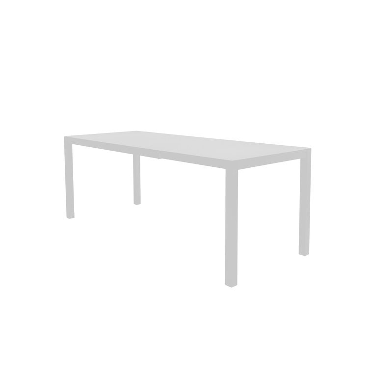 Aria Auszugstisch 140/200 × 80 cm – Aluminium pulverbeschichtet mit Einlegeplatte weiß Aria Auszugstisch 140/200 × 80 cm – Aluminium pulverbeschichtet mit Einlegeplatte weiß