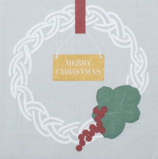 Serviette - Merry Christmas 33 x 33cm Serviette - Merry Christmas 33 x 33cm