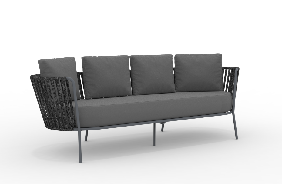 3-Sitzer Sofa Daisy Rope - wasserbeständig 3-Sitzer Sofa Daisy Rope - wasserbeständig dunkelgrau, anthrazit