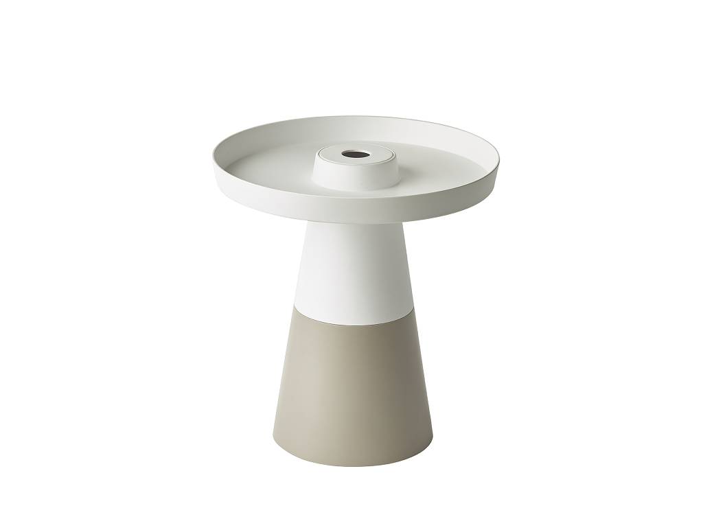 Capata Beistelltisch Capata Beistelltisch Tablett weiß, Fuß weiß/sand