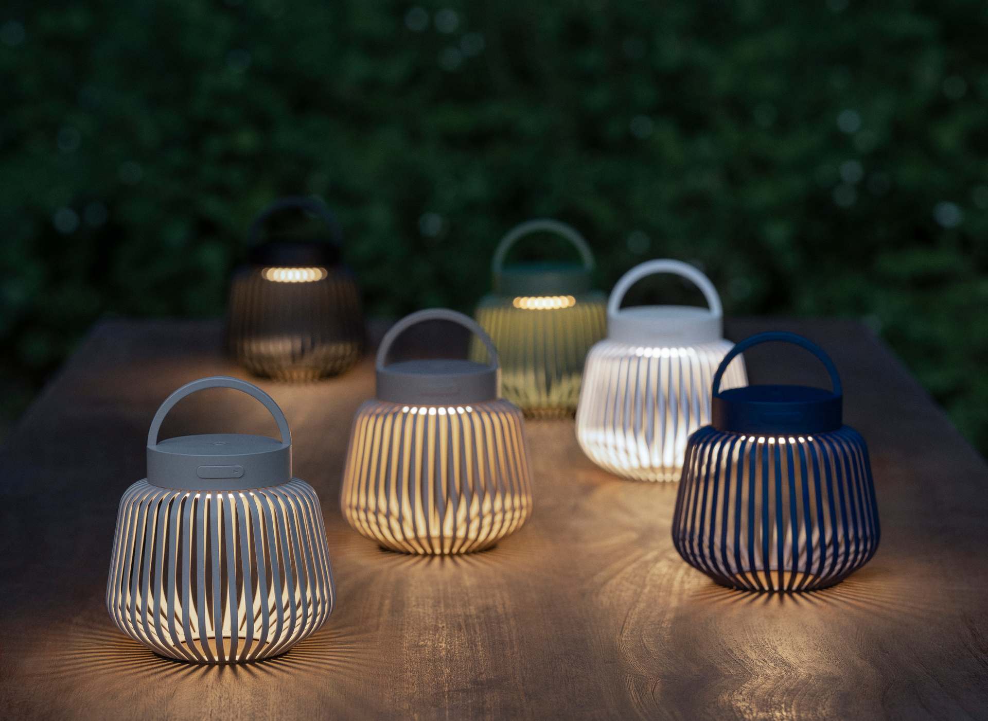 Kleine tragbare LED-Lampe LITO XS Höhe: 12 cm Granite Gray