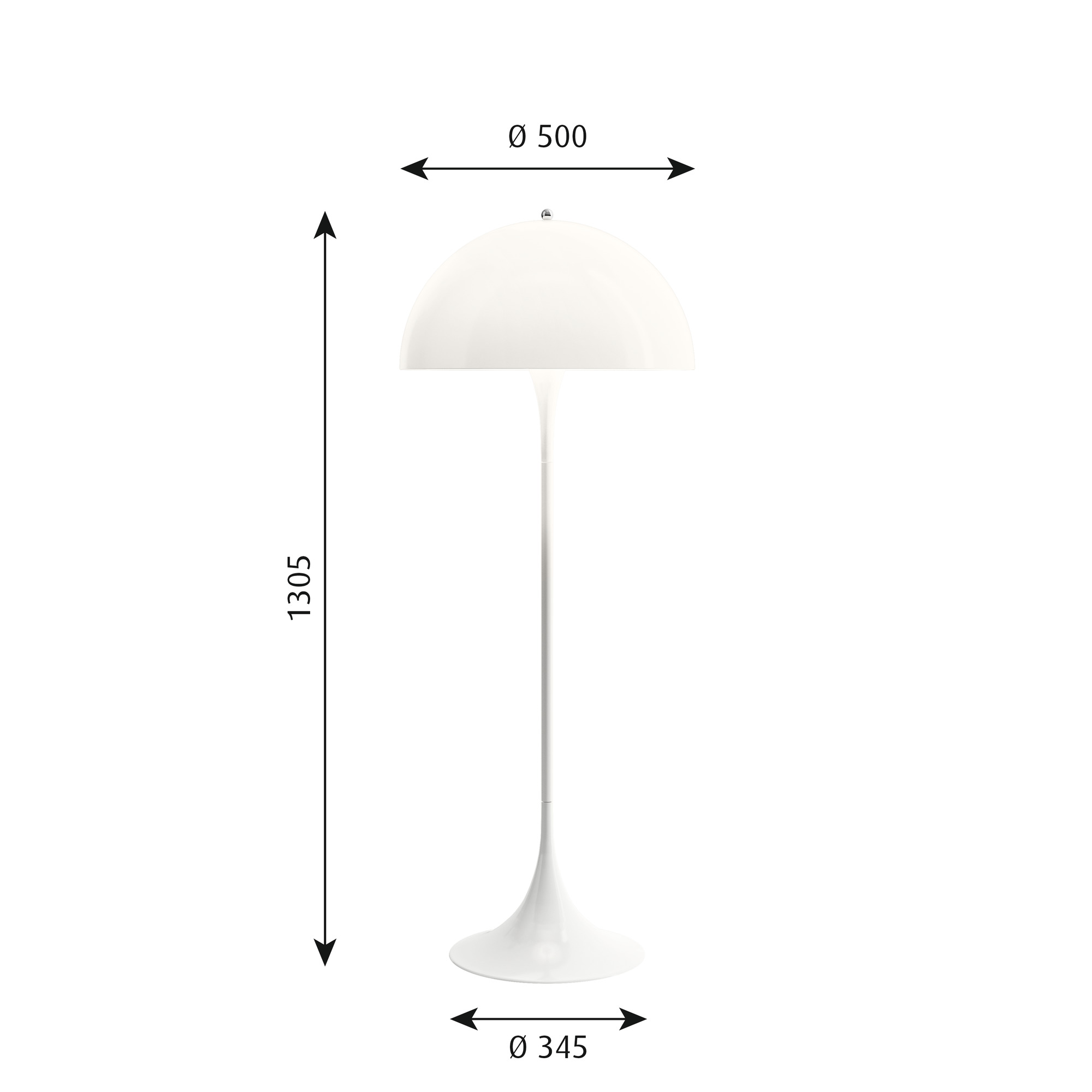 Panthella Stehleuchte Weiß Opal Acryl Panthella Stehleuchte Weiß Opal Acryl