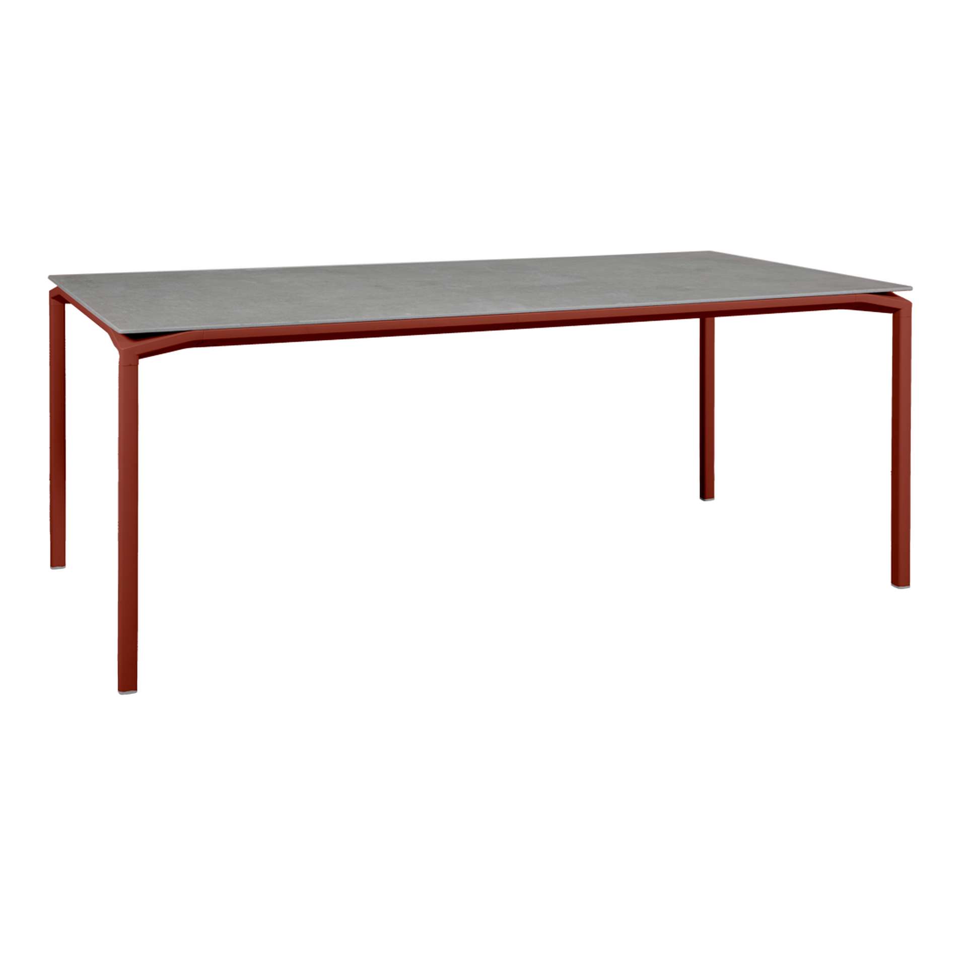 Großer Calvi Tisch Mineral 195x95 cm - Outdoortisch mit Dekton-Platte 20 Ockerrot F1 Grau-Kreta Großer Calvi Tisch Mineral 195x95 cm - Outdoortisch mit Dekton-Platte 20 Ockerrot F1 Grau-Kreta