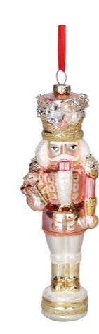 Nussknacker Anhänger Rosa – Eleganter Baumschmuck