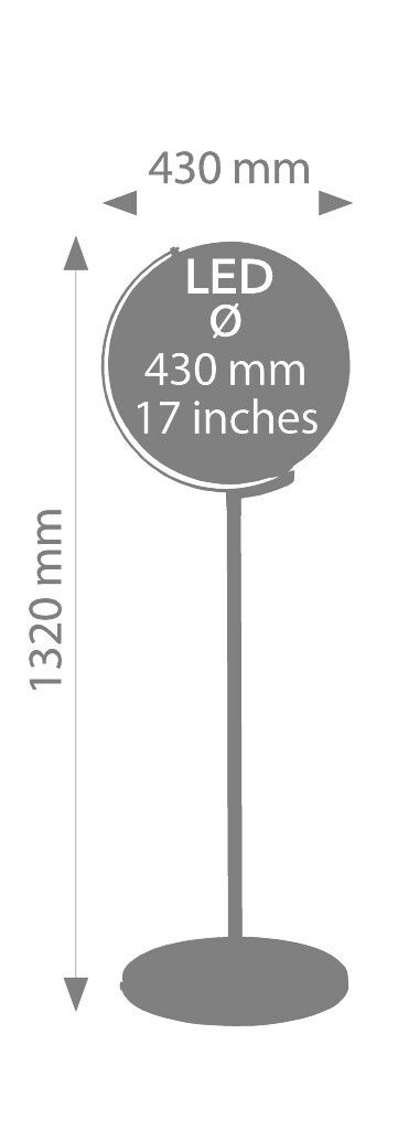 Standglobus "SOJUS LIGHT" grün/blau glänzend verchromt