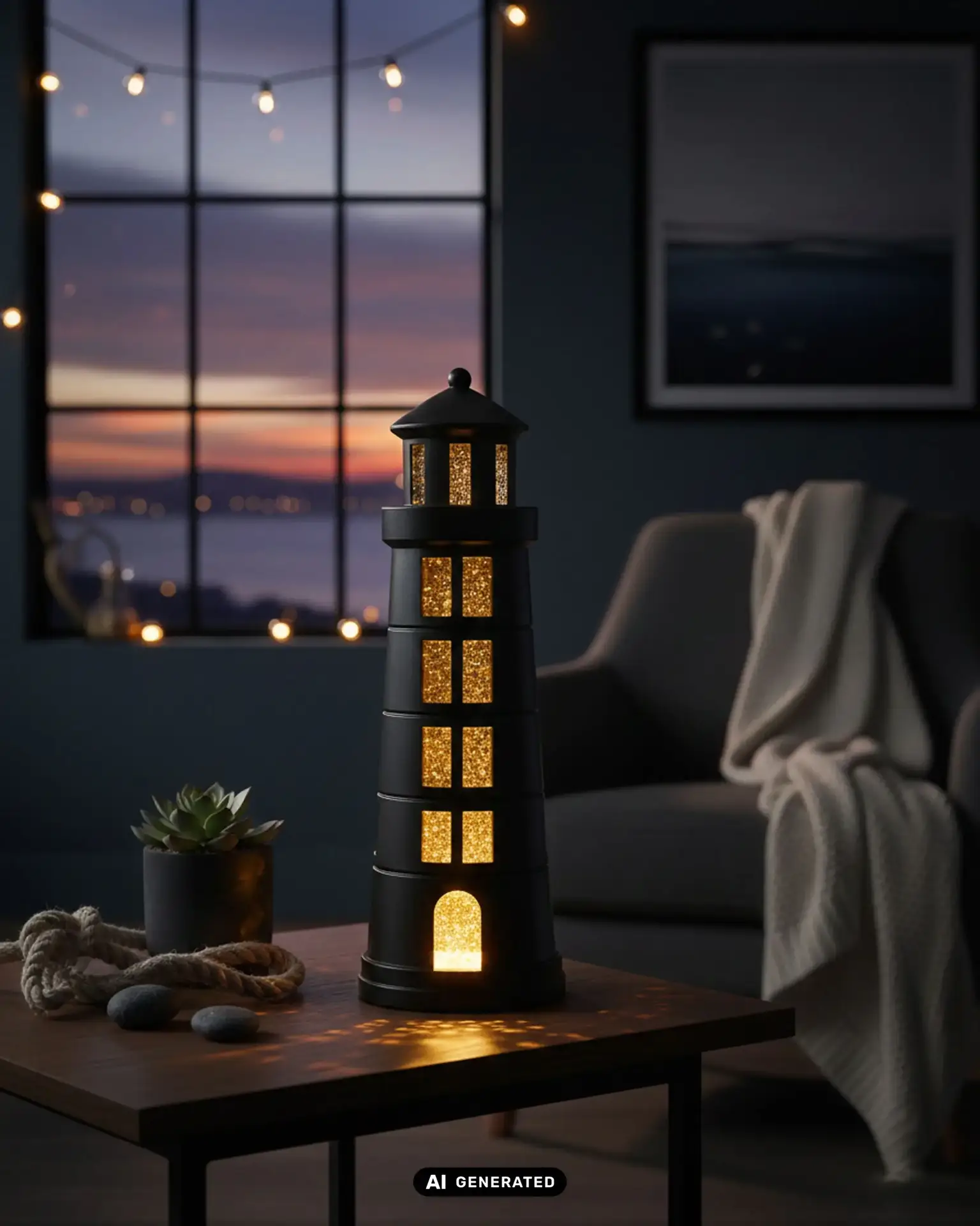 72476_2_glamor_lighthouse_dekoleuchte_schwarz_1.webp GLAMOR LIGHTHOUSE LED-Leuchtturm weiß