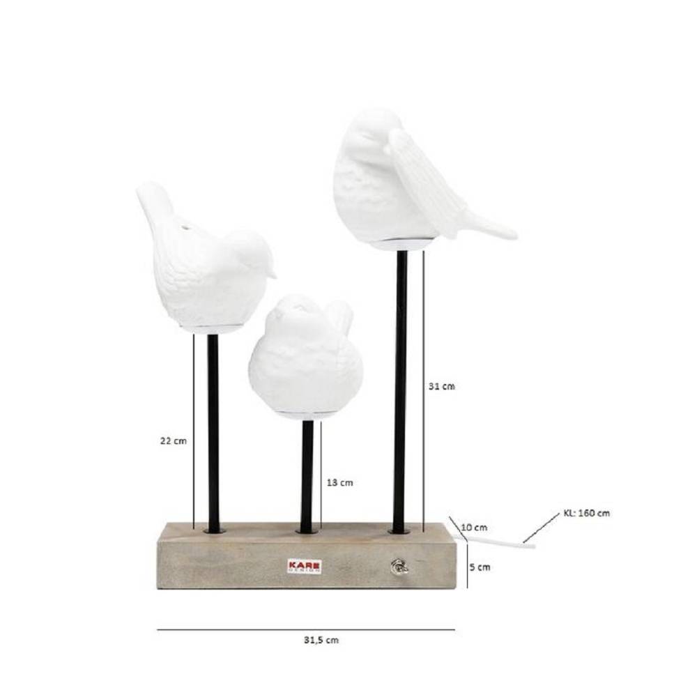 Tischleuchte Vögel LED 52 cm