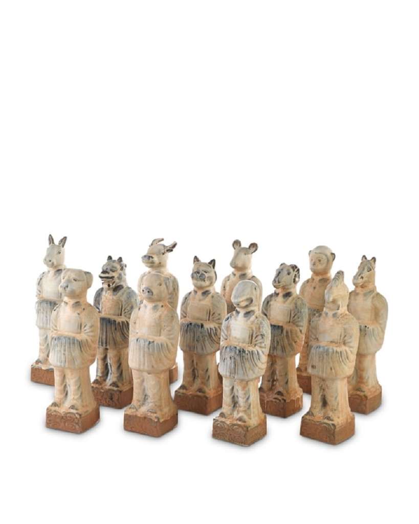 Dekoobjekt Tier weiß H.35 cm