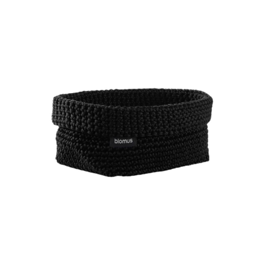 TELA - Häkelkorb 12x20 cm schwarz TELA - Häkelkorb 12x20 cm schwarz